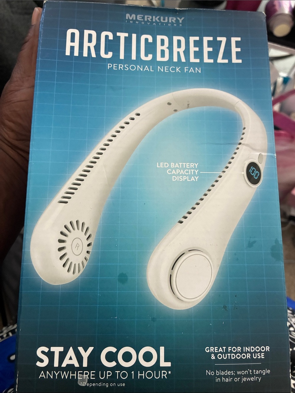 Merkury Innovations ArcticBreeze Personal Neck Fan - White